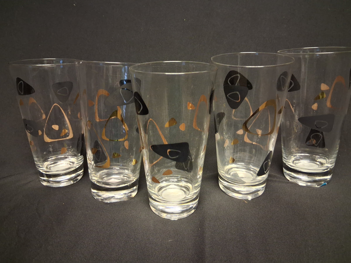 Vintage MCM highball glasses  "Atomic Age"